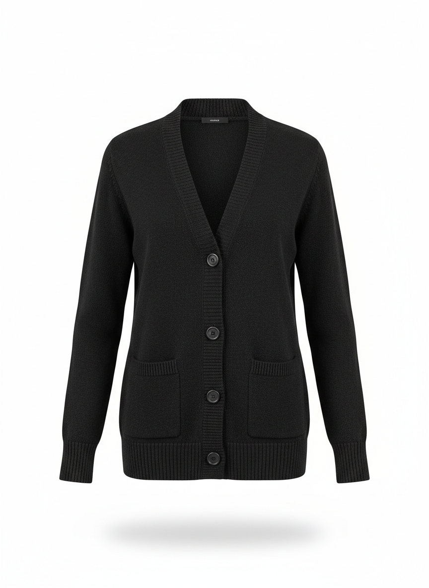 Black Button Cardigan