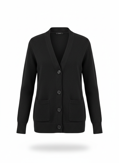 Black Button Cardigan