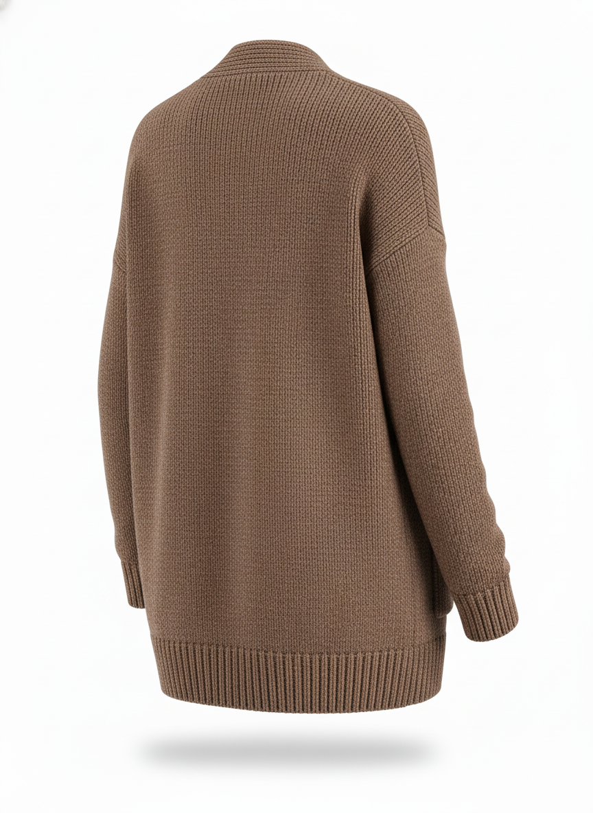 Brown Pocket Cardigan