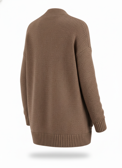 Brown Pocket Cardigan