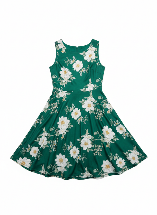 Green Floral Dress