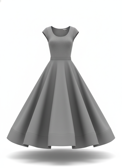 Gray A-Line Dress