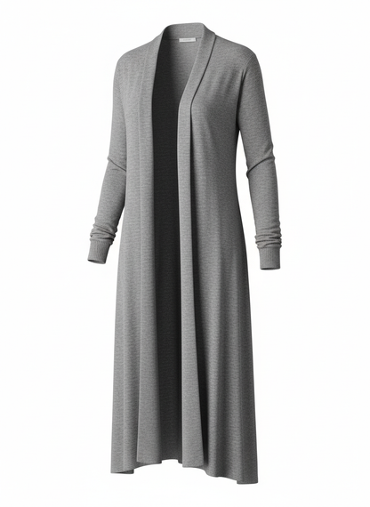 Gray Open Cardigan