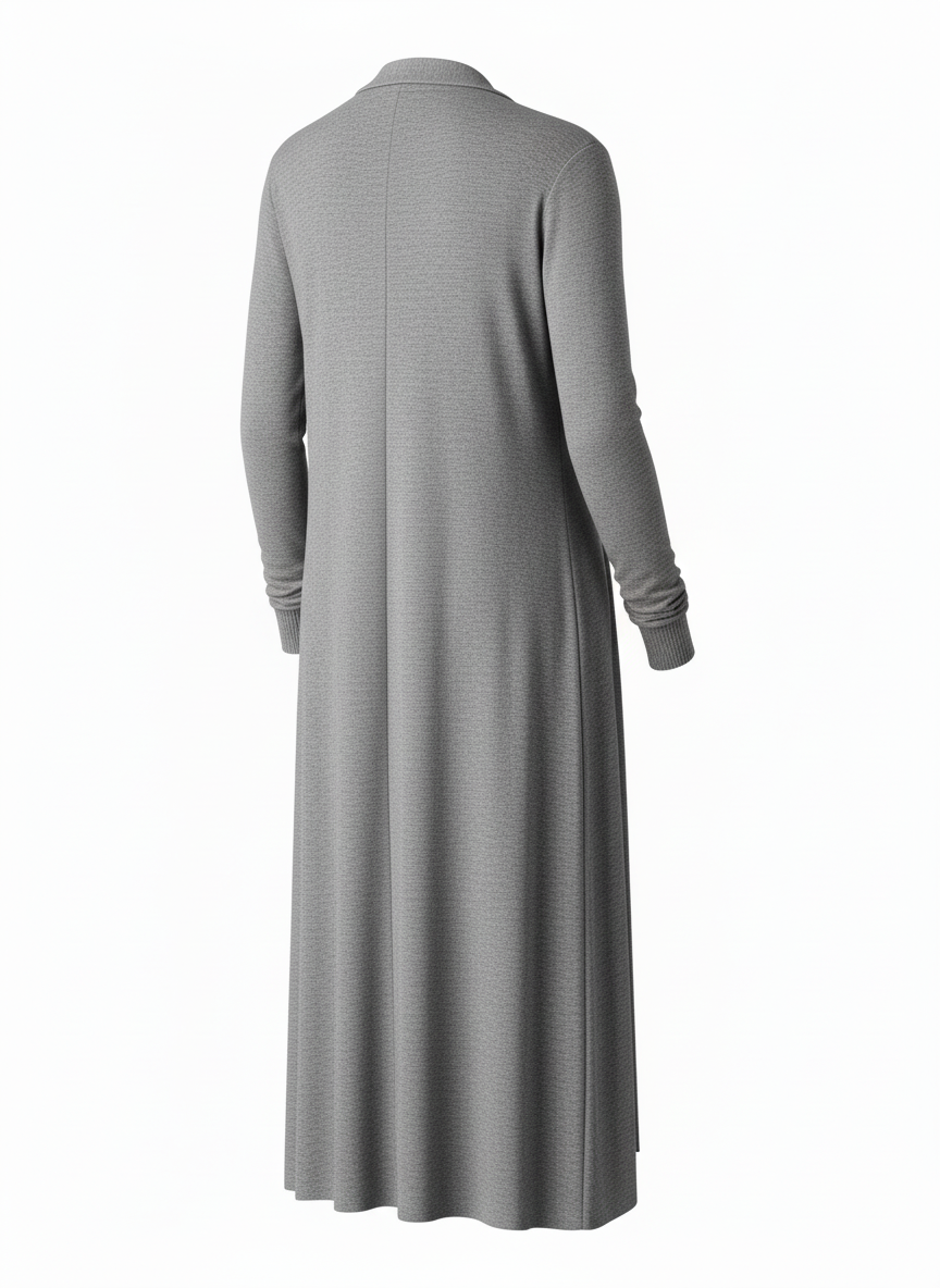 Gray Open Cardigan
