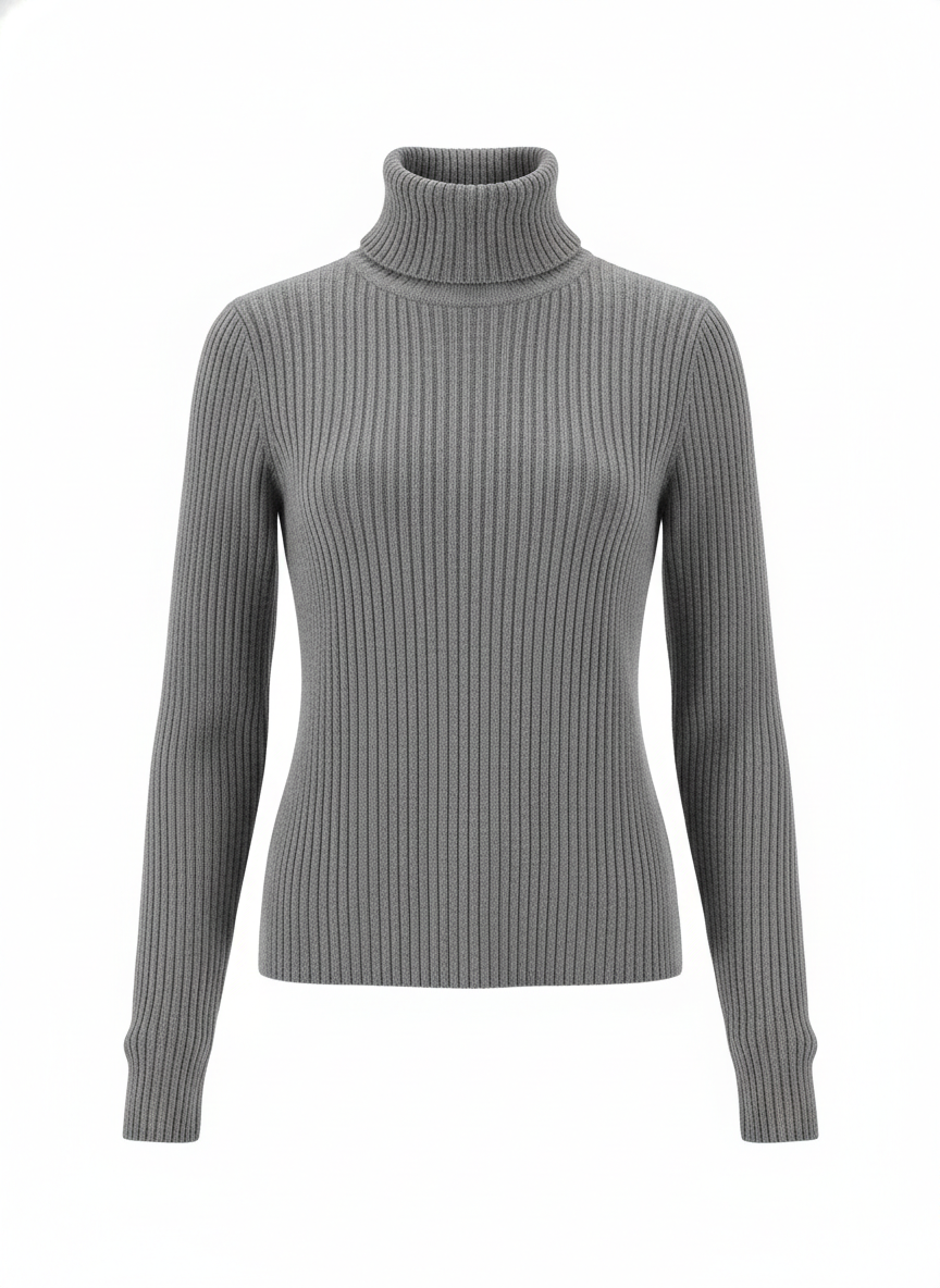 Gray Ribbed Sweater