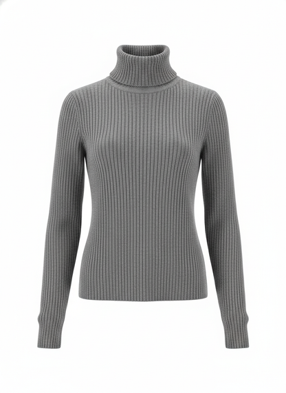 Gray Ribbed Sweater