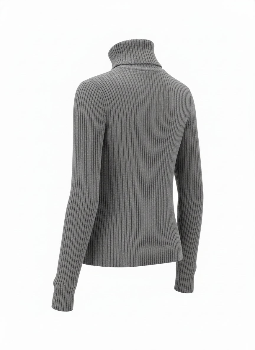 Gray Ribbed Sweater