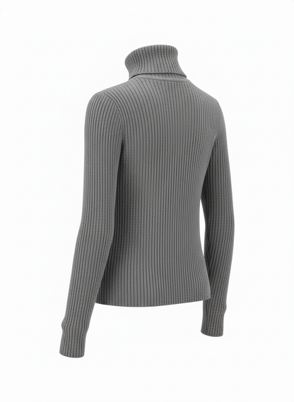 Gray Ribbed Sweater