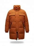 Men's Coat with Padded Mid Thigh Length