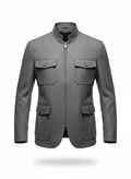 Men's Jacket with Four Front Pockets