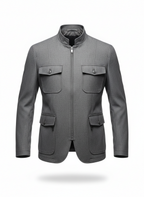 Men's Jacket with Four Front Pockets