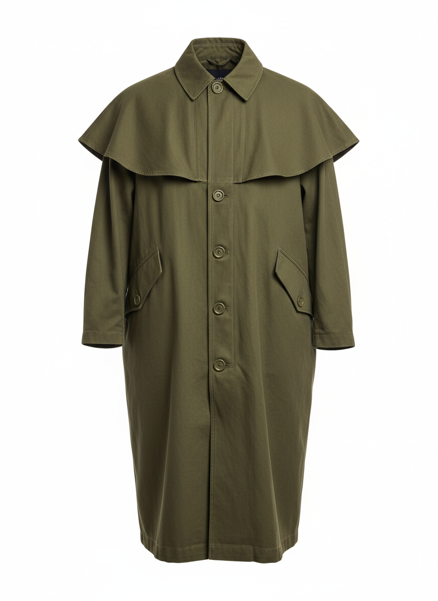 Men's Coat with Ankle Length Hem
