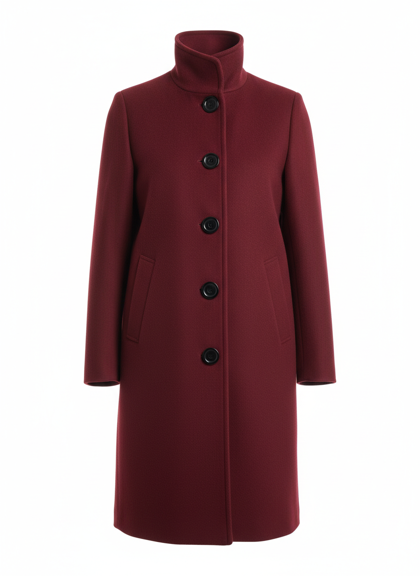 Men's Coat with Thigh Length Cut