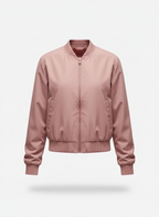 Women's Jacket with Ribbed Bomber Cut