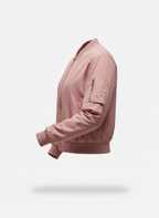 Women's Jacket with Ribbed Bomber Cut