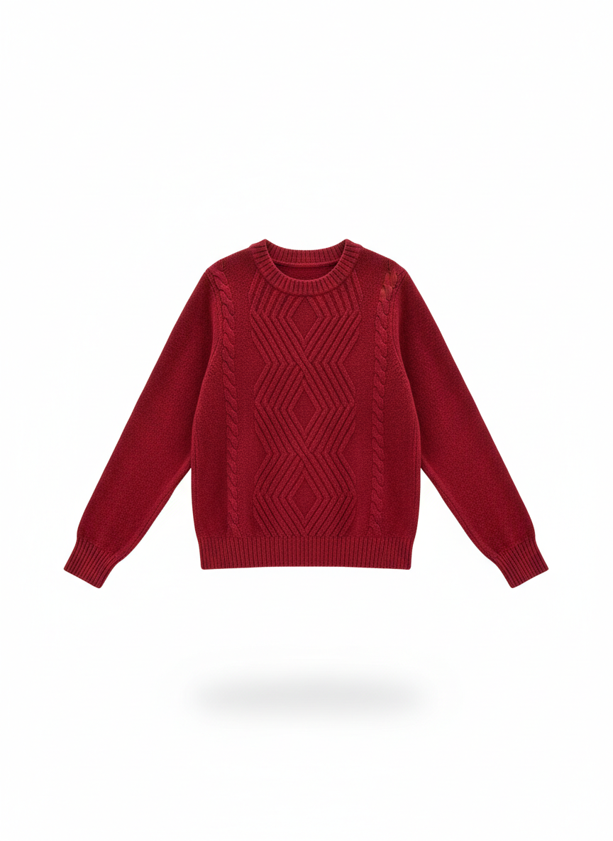 Red Patterned Sweater