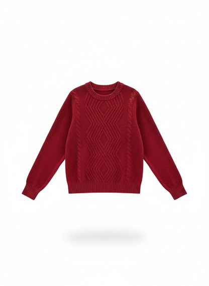 Red Patterned Sweater