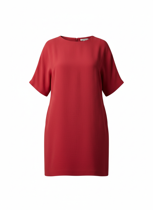 Red Shift Dress