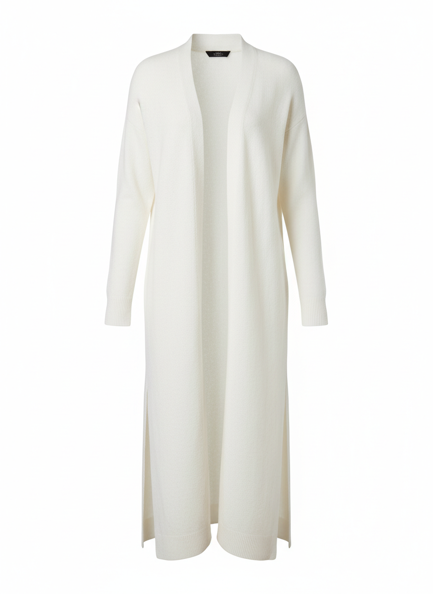 White Long Cardigan